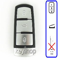 Capa de Substituição VW - Smartkey 3B